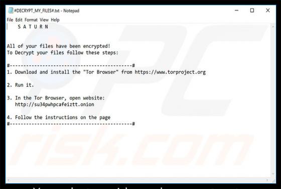 Saturn Ransomware