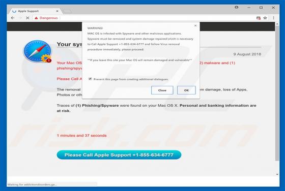 Phishing/Spyware Were Found On Your Mac POP-UP truffa (Mac)