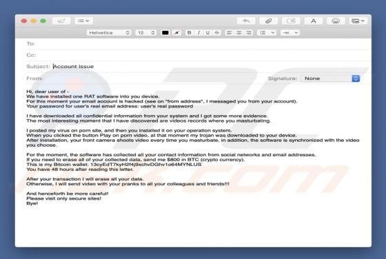We Have Installed One RAT Software  Email truffa