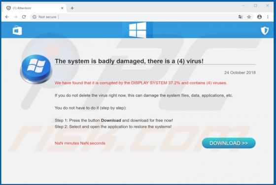 The System Is Badly Damaged POP-UP Truffa