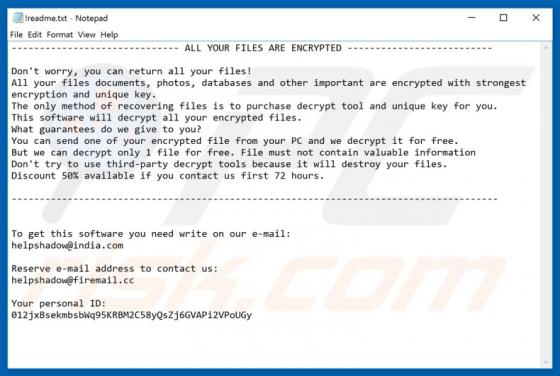 .shadow Ransomware