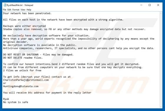 RYK Ransomware