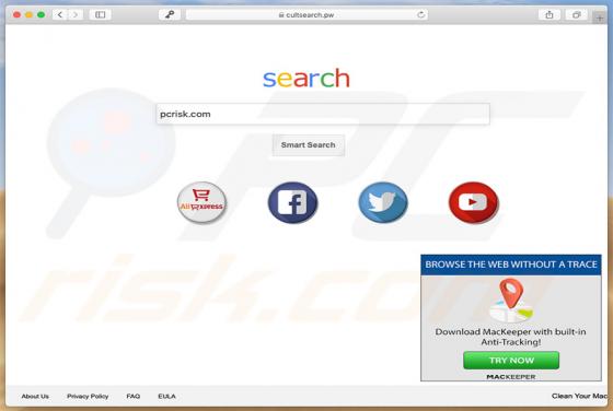 Cultsearch.pw Dirottatore (Mac)