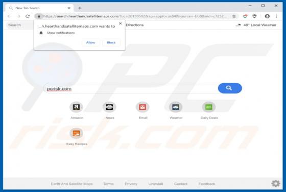 Search.hearthandsatellitemaps.com Dirottatore