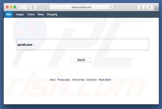 Search.epolife.com Dirottatore (Mac)