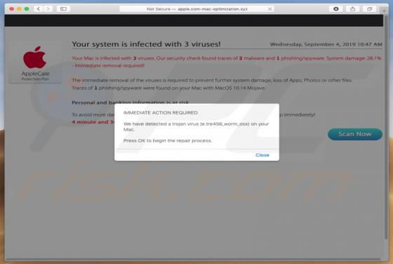 Apple.com-mac-optimization.xyz POP-UP Truffa (Mac)