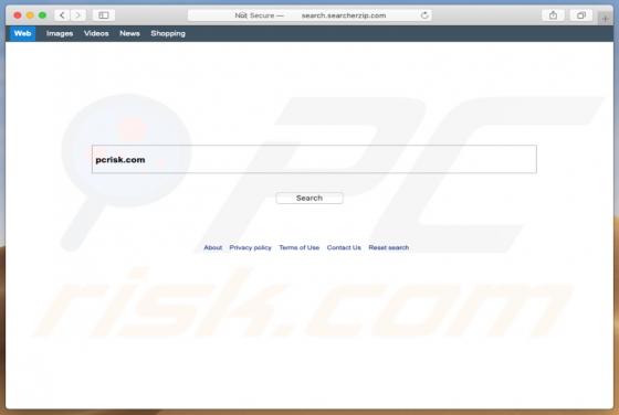 Search.searcherzip.com Dirottatore (Mac)