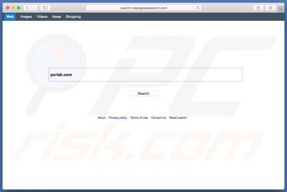 Search.mapsglobalsearch.com Dirottatore (Mac)