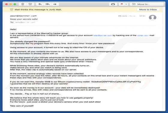 WannaCry Hacker Group Email Truffa