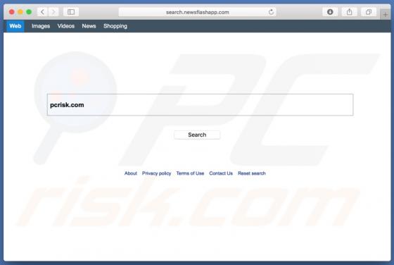 Search.newsflashapp.com Dirottatore (Mac)