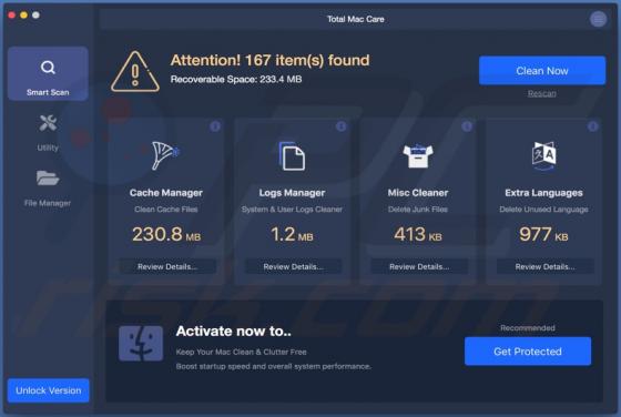 Total Mac Care App Indesiderata (Mac)