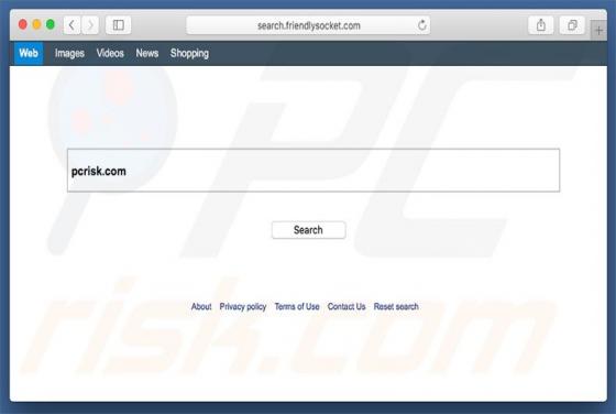 Search.friendlysocket.com Dirottatore (Mac)