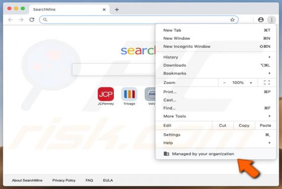 Chrome "Managed By Your Organization" Dirottatore del Browser  (Mac)