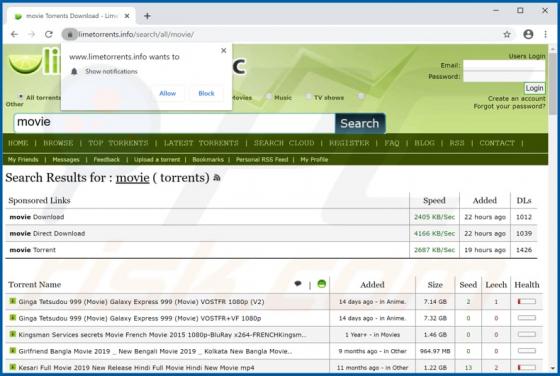 Limetorrents.info Ads