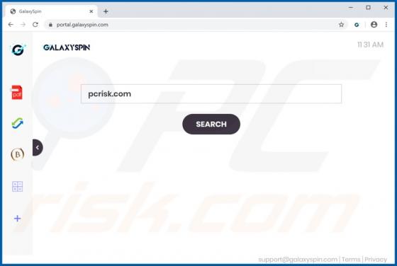 GalaxySpin Browser Hijacker (Dirottatore)