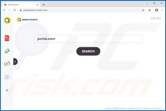 SearchAholic Browser Hijacker (Dirottatore)