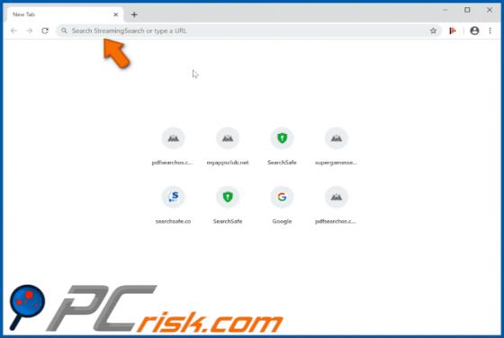 StreamingSearch Browser Hijacker (Dirottatore)