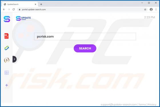UpdateSearch Browser Hijacker (Dirottatore)