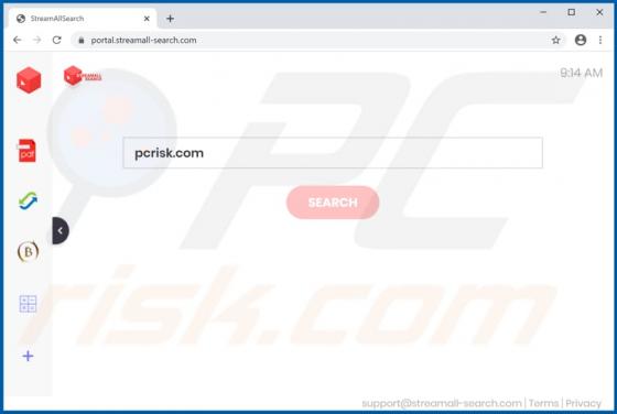 StreamAllSearch Browser Hijacker (Dirottatore)