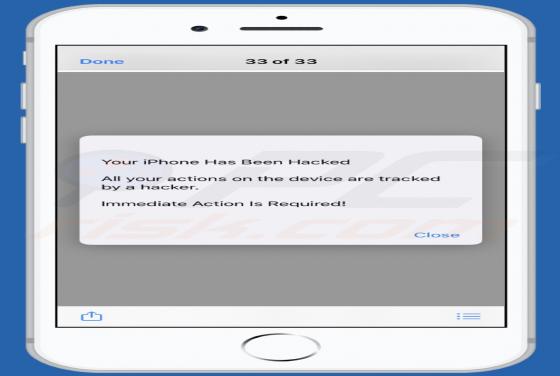 Your iPhone Has Been Hacked POP-UP Truffa (Mac)